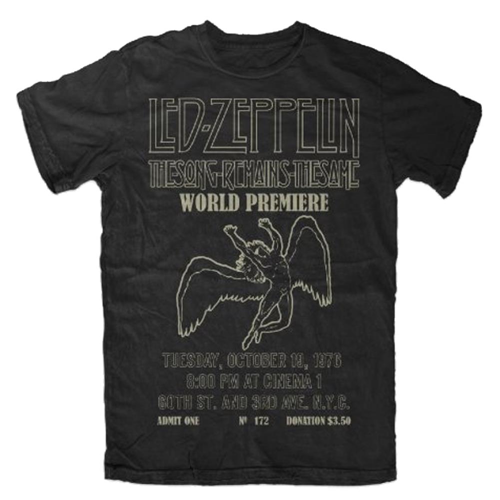 Led Zeppelin Men's Song Remains The Same T shirt Small Black