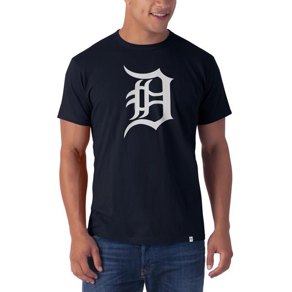 Detroit Tigers 47 Brand Fall Navy Flanker MVP Short Sleeve Cotton T Shirt (S)