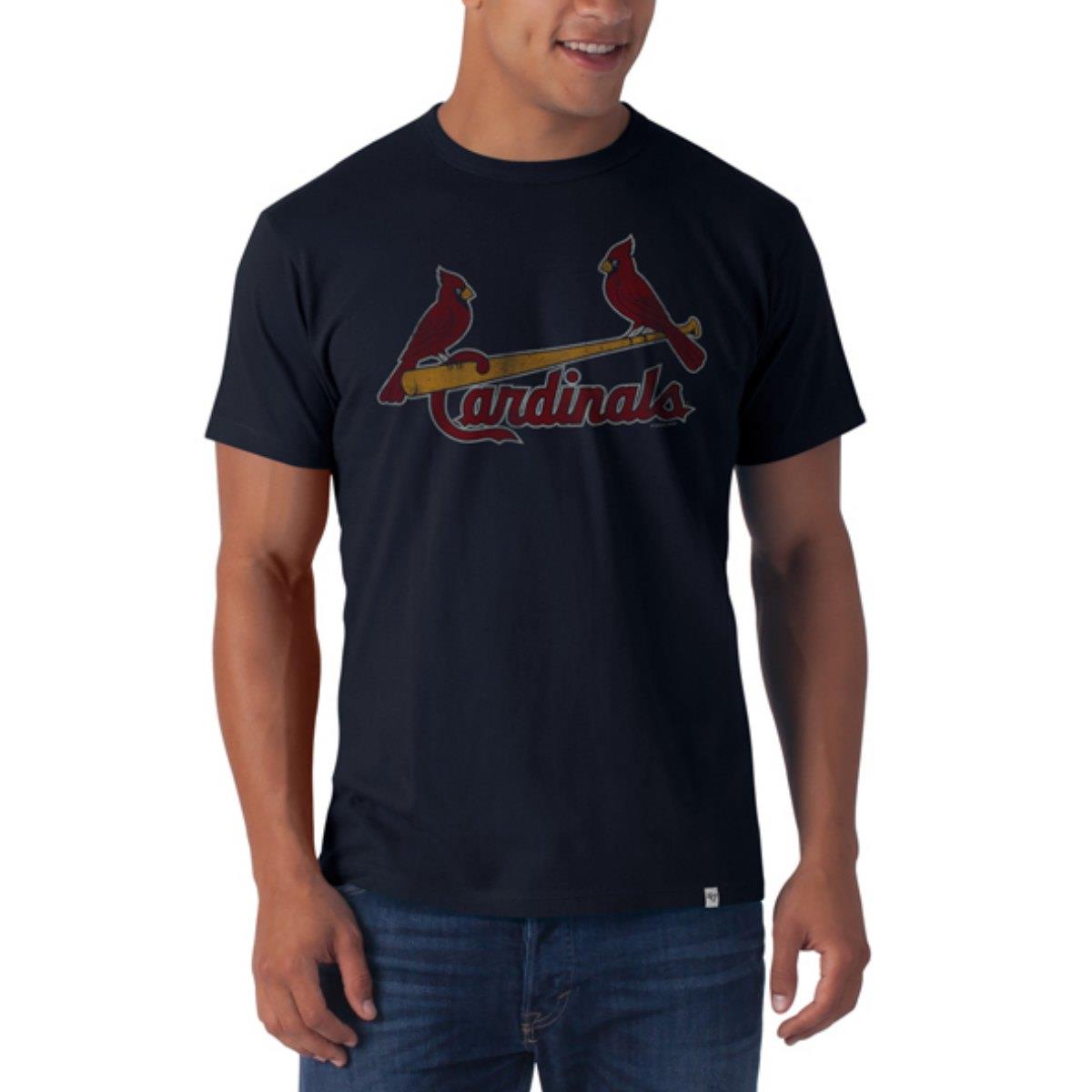 St. Louis Cardinals 47 Brand Fall Navy Soft Cotton Flanker T Shirt (L)