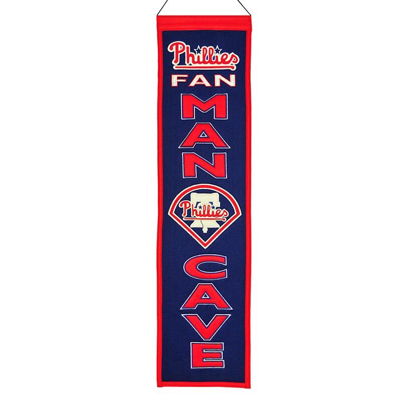 Philadelphia Phillies Winning Streak Man Cave Wool Banner (8"x32") 