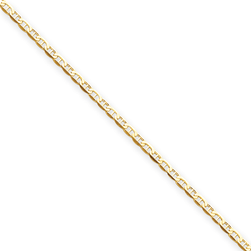 14k 3mm Concave Anchor Chain, Size 16