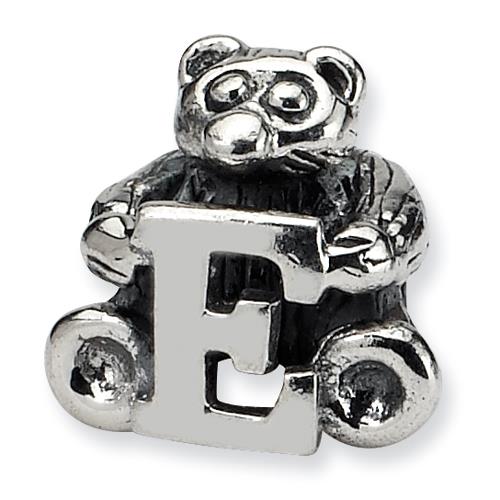 Sterling Silver Reflections Kids Letter E Bead