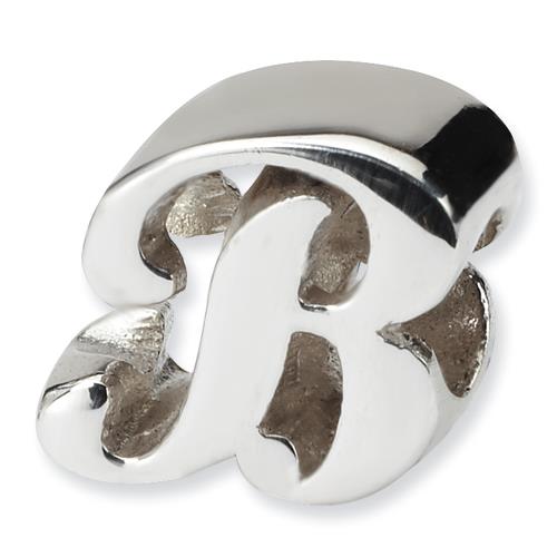 Sterling Silver Reflections Letter B Script Bead