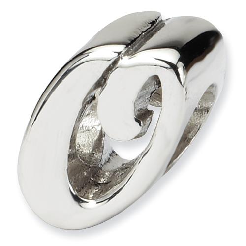 Sterling Silver Reflections Letter O Script Bead