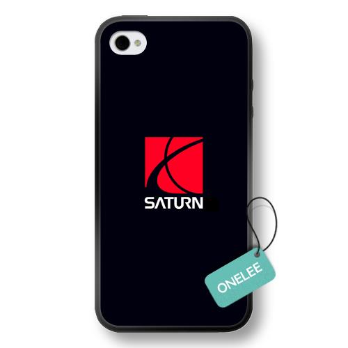 Saturn Logo Soft Rubber(TPU) Phone Case Cover for iPhone 4/4s