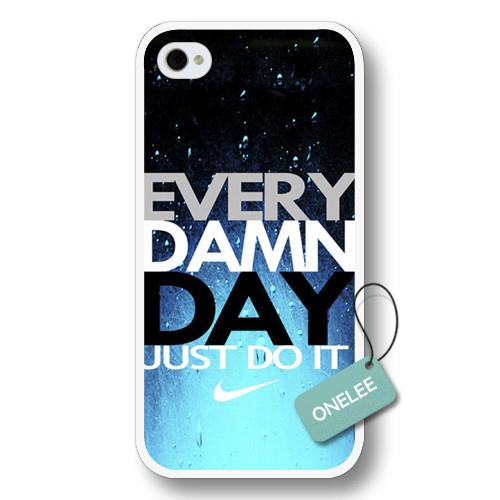 EVERY DAMN DAY JUST DO IT iPhone 4 4s Case & Cover   Nike iPhone 4 4s Case & Cover   Onelee(TM)