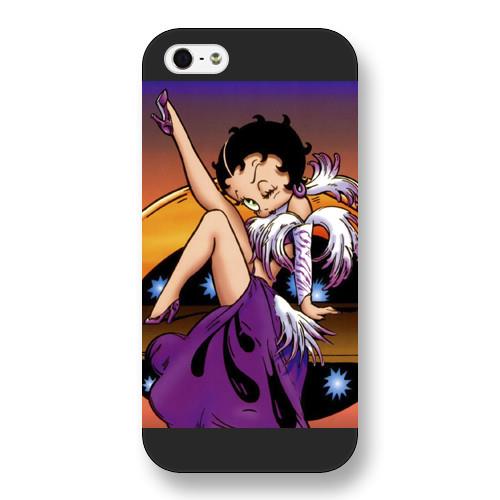 Onelee Customized Black Frosted Betty Boop iPhone 5 5s case
