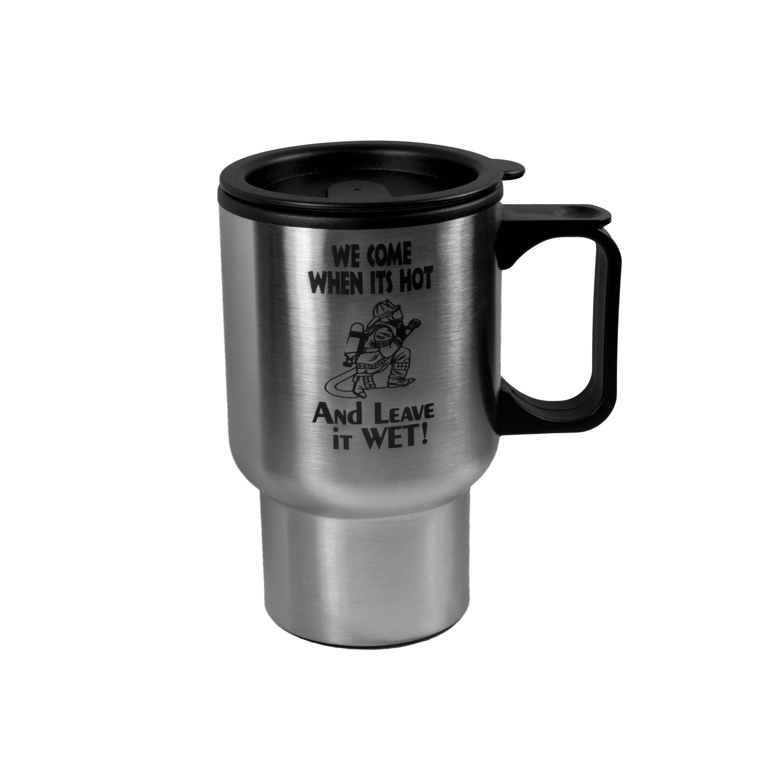 14oz We come when it's hot and leave it wet Stainless steel Mug W/Handle L1