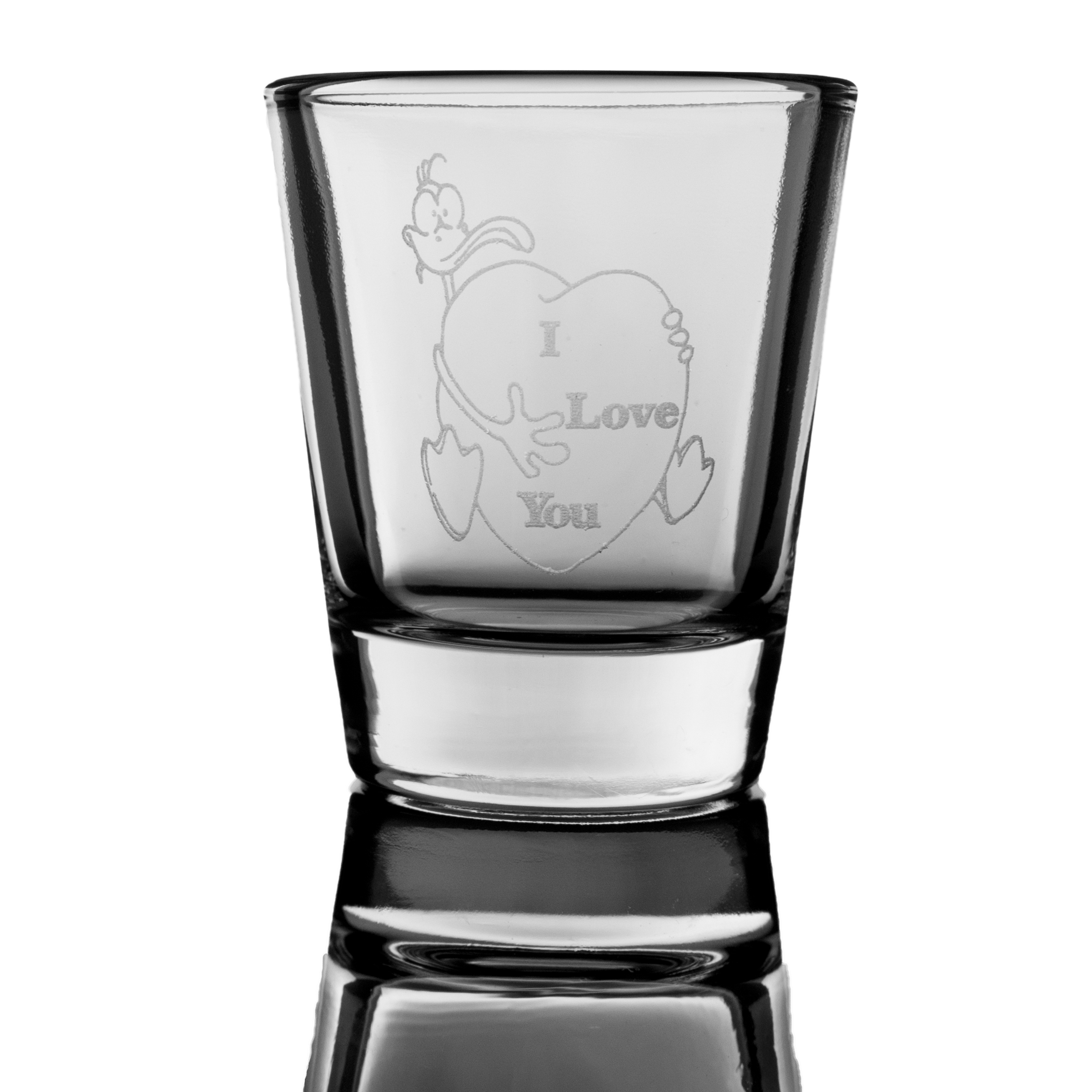 2oz "I Love You" Daffy Duck Shot Glass