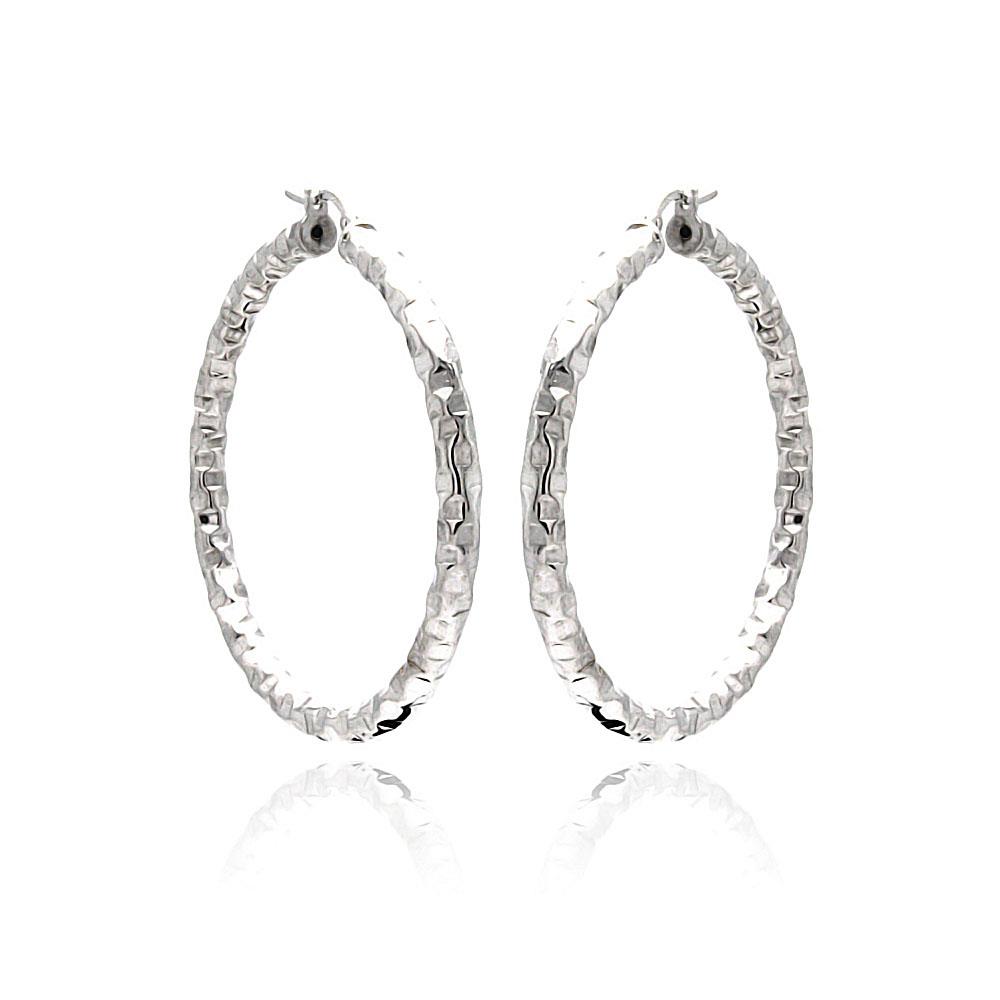 Sterling Silver .925 Hoop Earrings Ladies Jewelry 567 ite00021rh