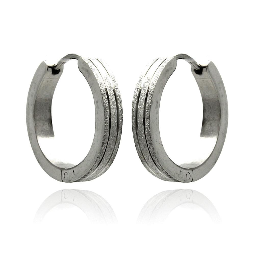 Stainless Steel Hoop Earrings  Ladies Jewelry  567 sse00088