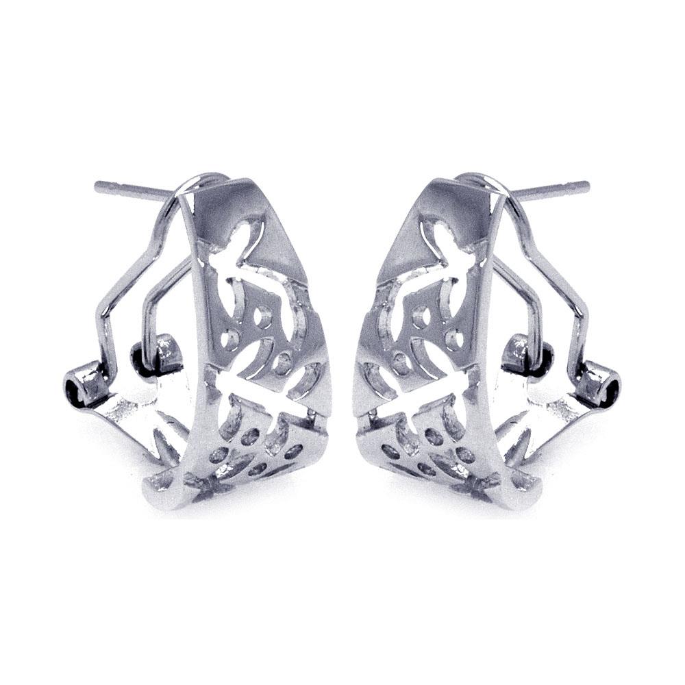 Rhodium Brass Hoop Earrings Ladies Jewelry  567 bbe00015
