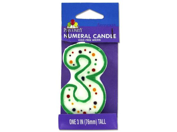 3rd bday candle wm1045   Set of 144 (Party Supplies Birthday Candles)   Wholesale