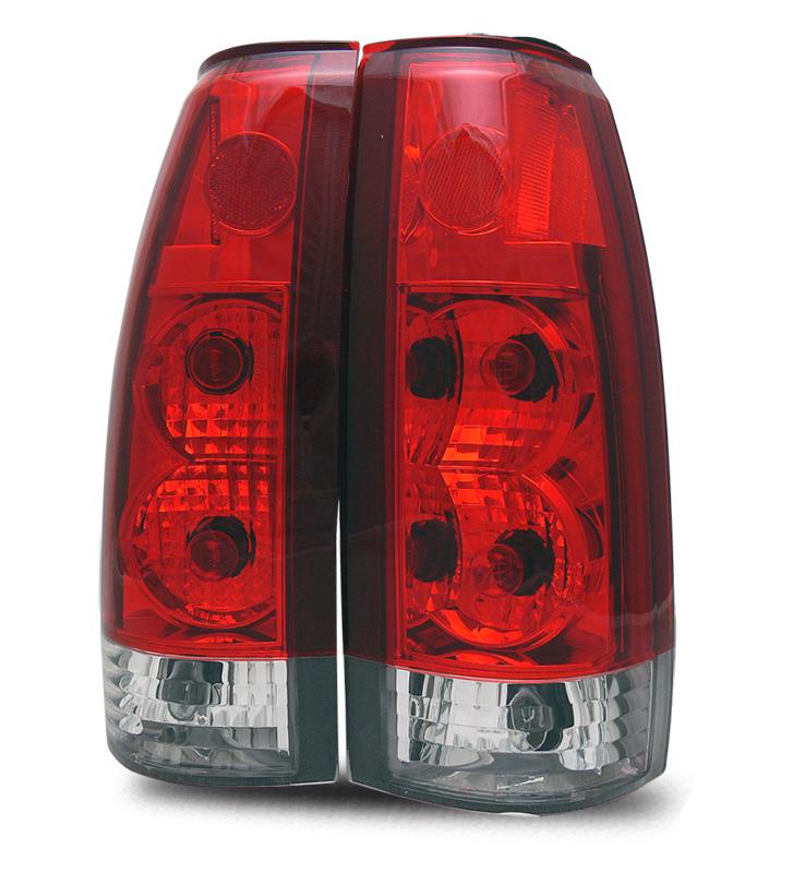 88 98 C10 C/K Full Size/Tahoe/92 94 Blazer/99 00 Escalade Red Clear Tail Lights