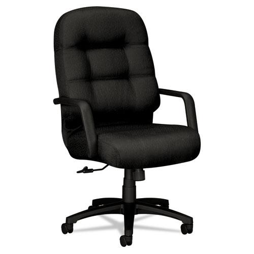 HON 2091NT10T 2090 Pillow Soft Executive High Back Swivel/Tilt Chair, Black Fabric/Black Base