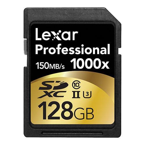 Lexar 128GB Professional 1000x UHS II U3 SDXC Memory Card #LSD128CRBNA1000