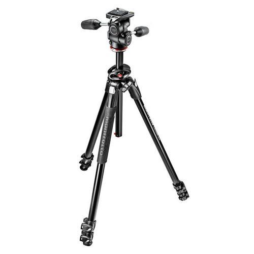 Manfrotto MK290DUA3 3WUS 290 Dual Aluminum Tripod Kit w/3 Way Pan & Tilt Head