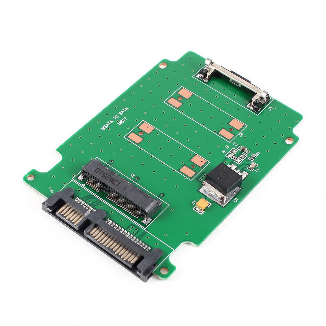 mini MSATA PCI E SSD 70mm to 2.5 Inch SATA 7+15Pin Adapter Converter Card