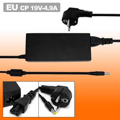 EU Plug Power Cord Laptop Adapter AC 100 240V 1.5A for HP Pavilion 