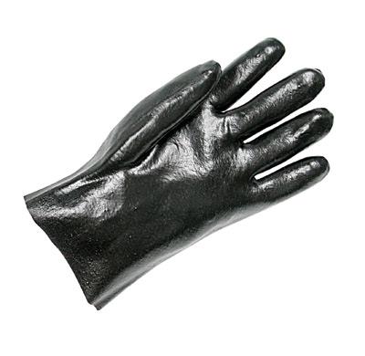 Radnor Large Black 10" Economy PVC Glove Fully Coated With Rough Finish Palm