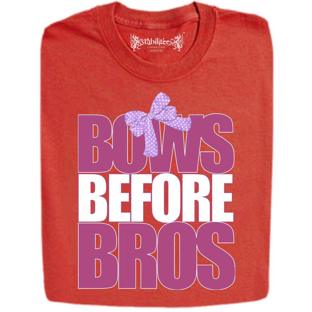 Stabilitees Bows Before Bros Funny Slogan T Shirts