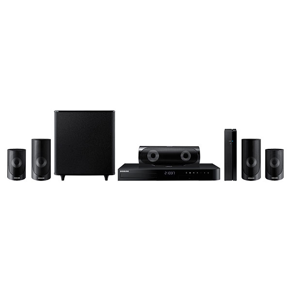 Refurbished Samsung HT J5500W 1000 Watt 5.1 Channel SMART 3D Blu ray Home Theater System   Built in WiFi, Apps, Rear Wireless Speakers, Bluetooth, Web Browser, HD Upconversion