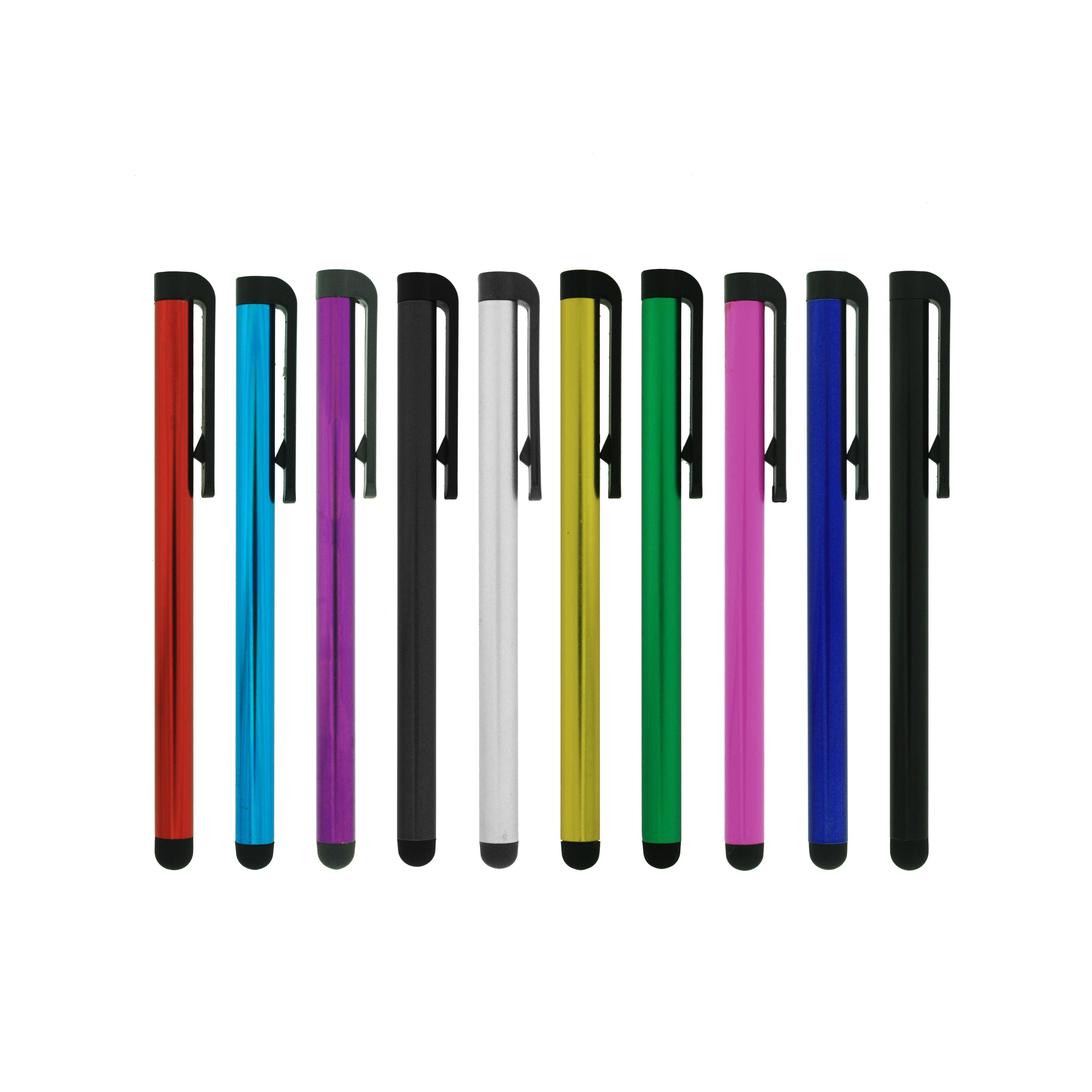 Precision Touch 10 PACK Stanley Stylus Touch Pen For iPad, iPhone, Samsung Galaxy   Multi Color 