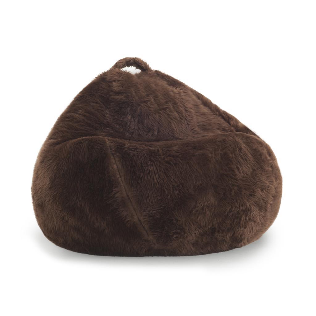 Big Joe Lux 132" Teardrop Brown Shag Beanbag