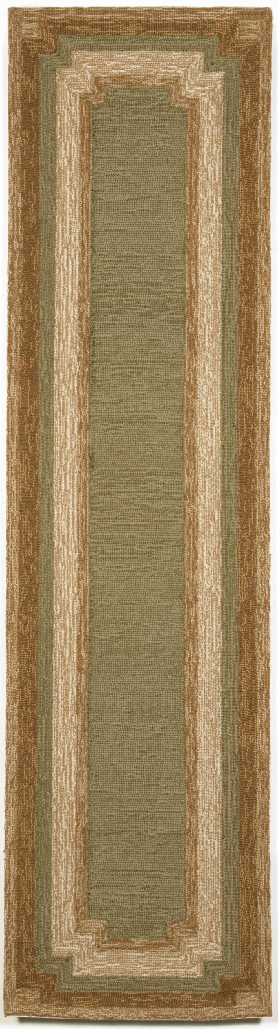 Border Green 24" x 8' Indoor/Outdoor Rug