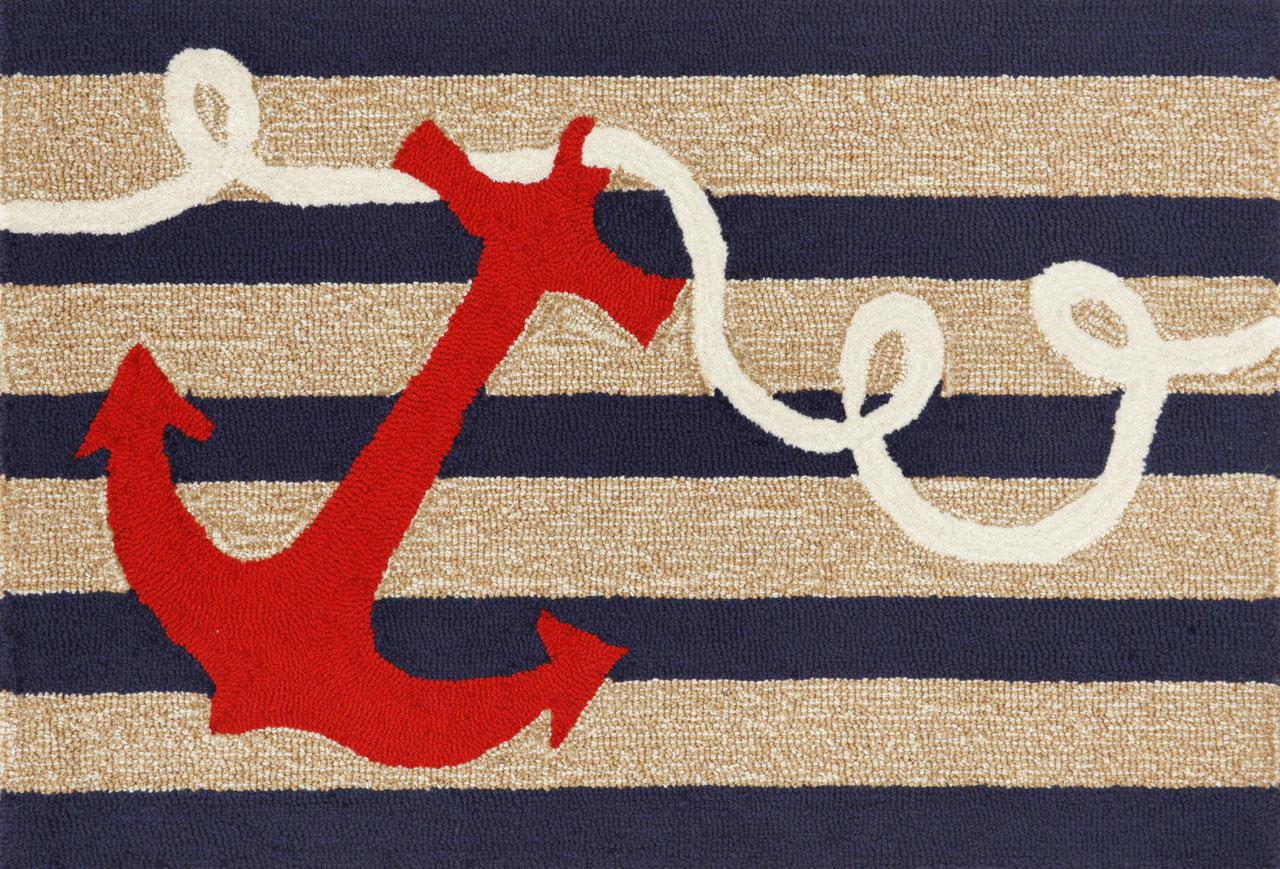 Anchor Navy 20" x 30" Indoor/Outdoor Rug