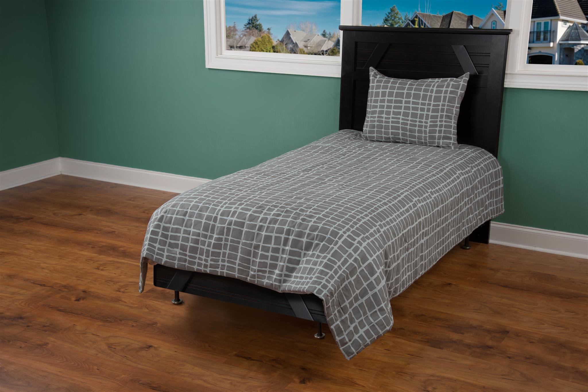 Quarry Gray Twin Size Comforter Bed Set