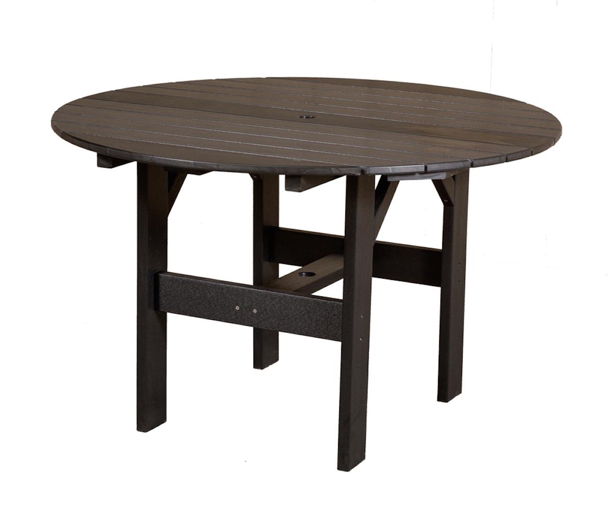 Michael Anthony Furniture Gaea Black Poly Lumber Outdoor Round 46x46 Table