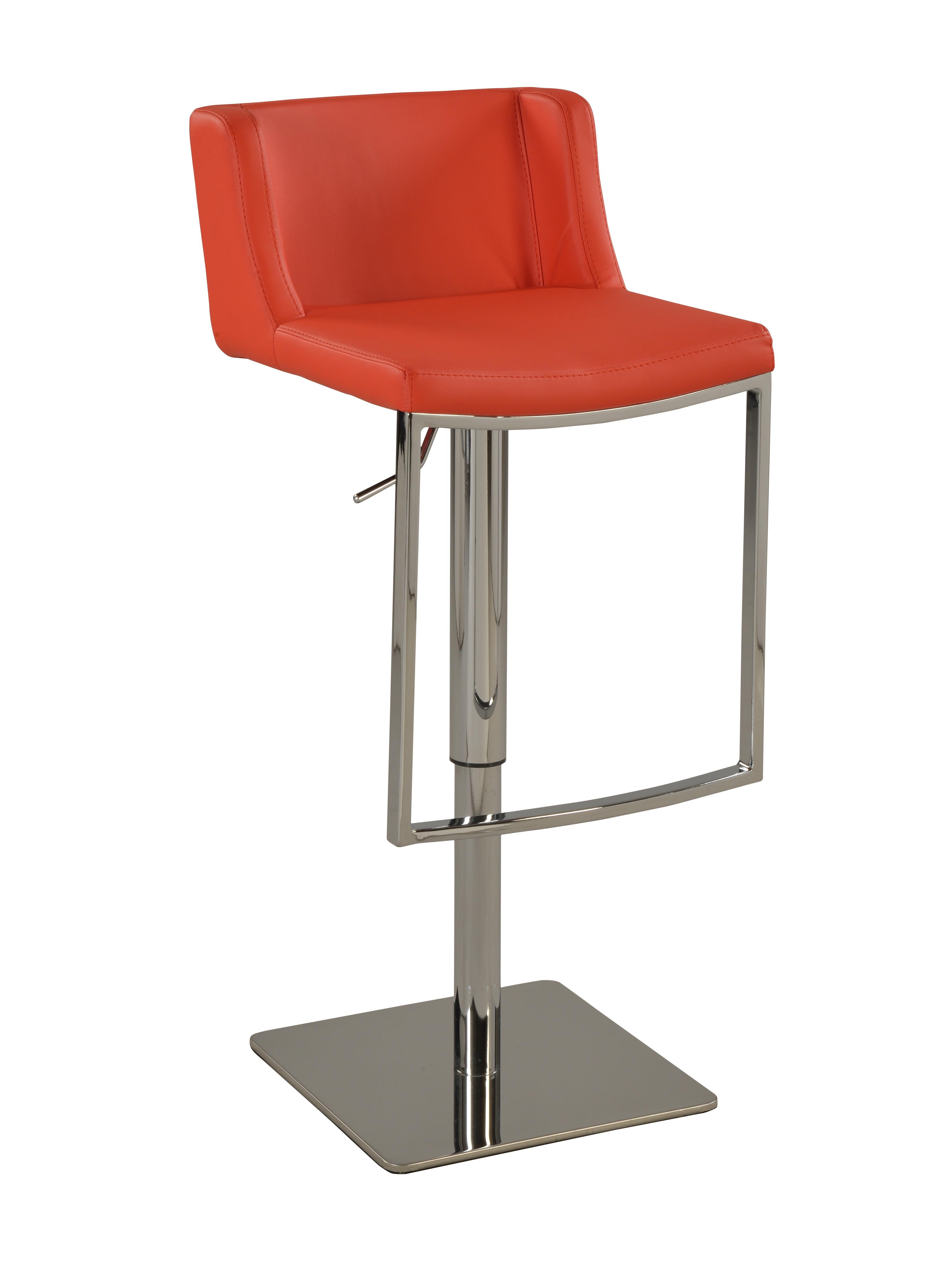 Red Contemporary Pneumatic Stool