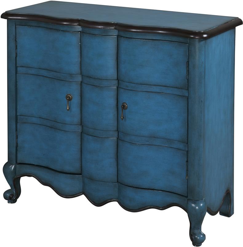 Powell Powell Blue Scalloped 2 Door Chest 241 697