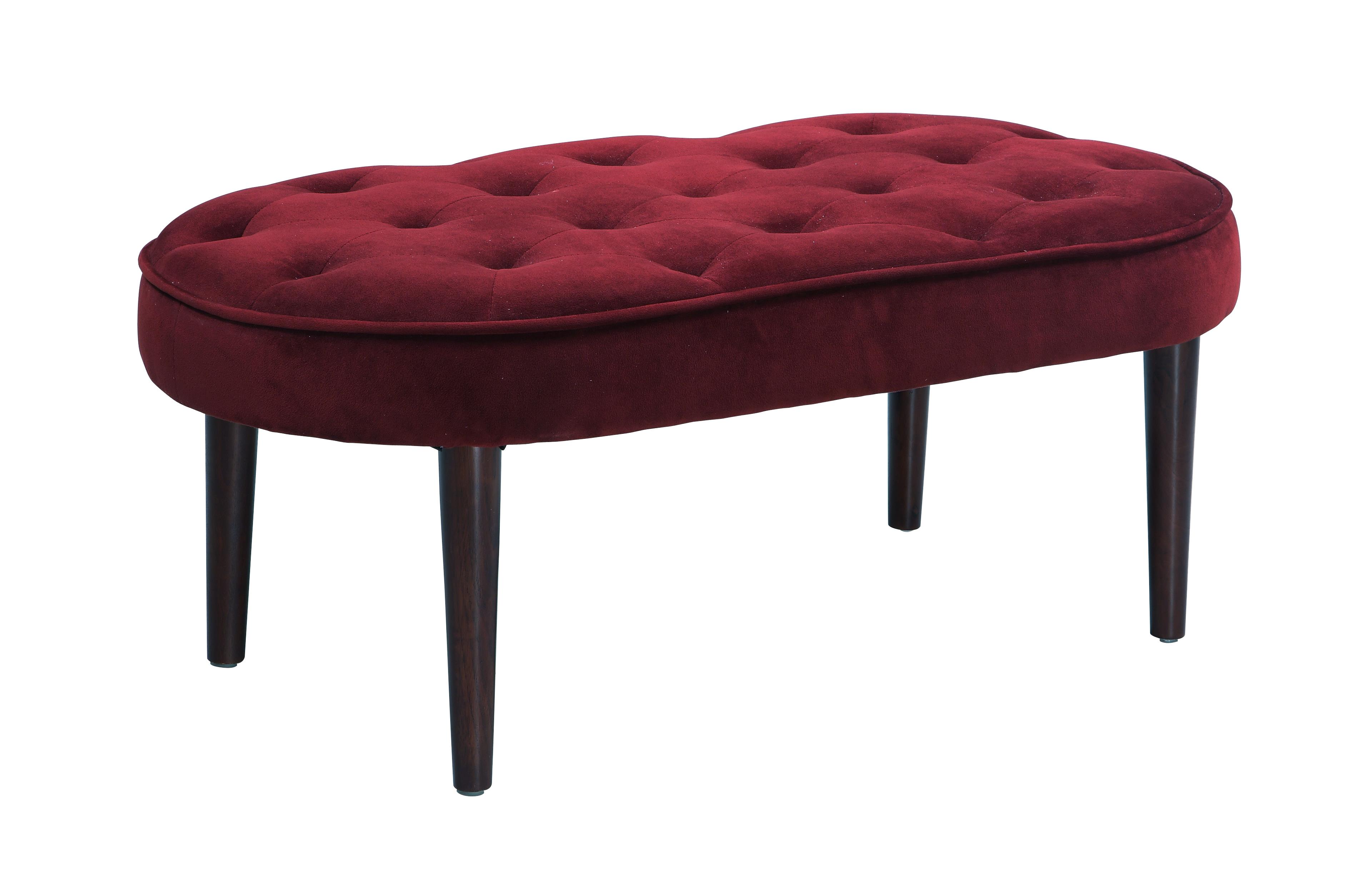 Linon Home Décor Linon Espresso Elegance Bench   Berry   36116Ber 01 Kd U 36116BER 01 KD U