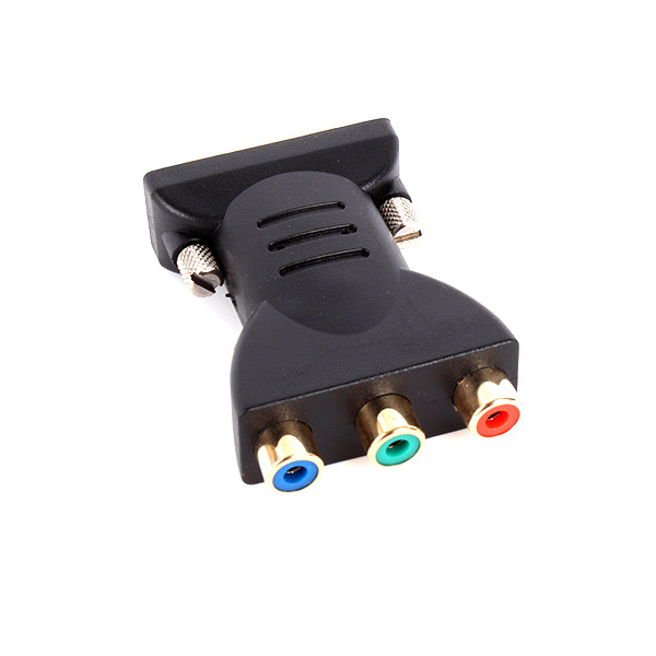 Topwin DVI I Male To 3 RCA Female Component AV Connector Converter Adapter