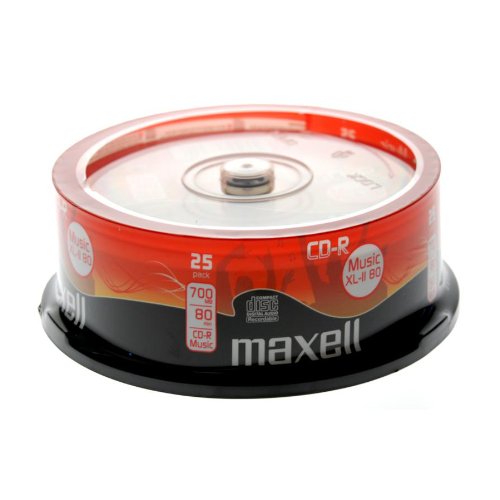 MAXELL CD R XLII 80 Audio Spindle 25 recordable discs blank media