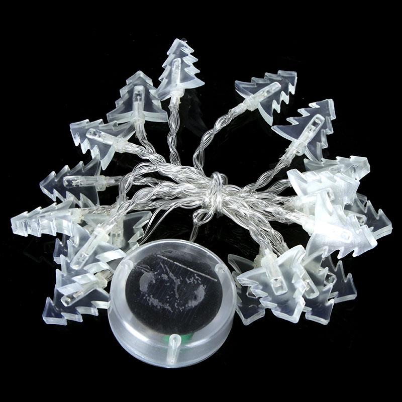 20 LED Solar Powered String Lights Christmas Tree Outdoor Decorations White