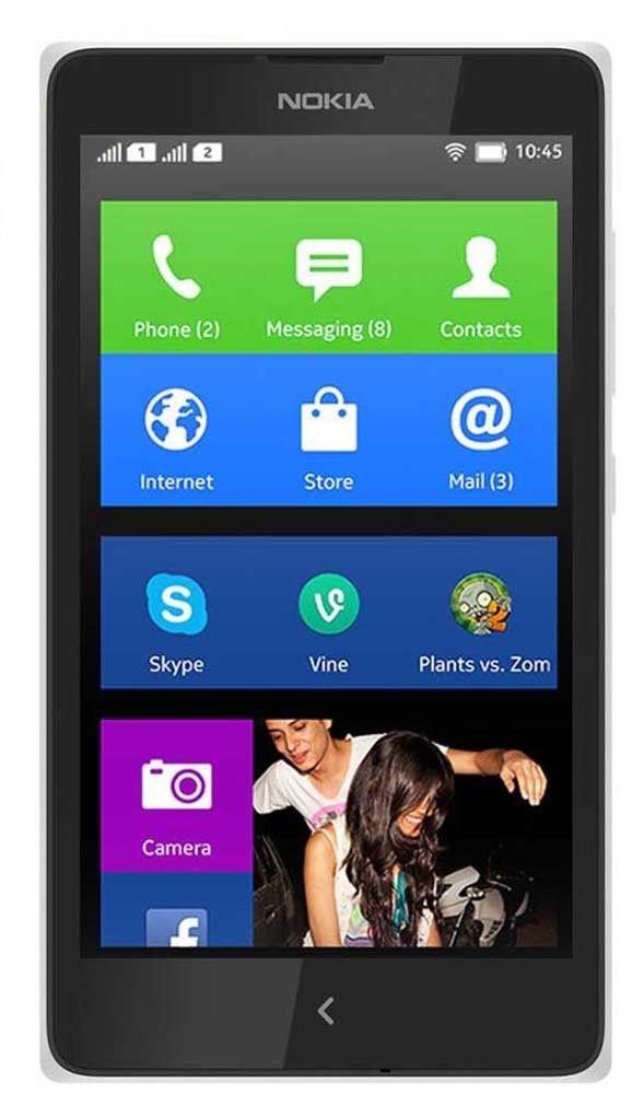 Nokia X A110 White (FACTORY UNLOCKED) 4GB 4.0" 3.15MP Dual Sim Android