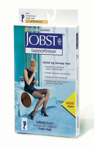 Jobst UltraSheer 8 15 mmHg Thigh Highs Sun Bronze Small