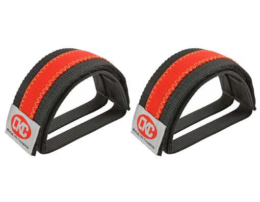 Double Strap Nylon Bike Pedal Straps, Red