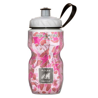 Polar Bottle Kids Insulated Water Bottle 12oz   Pink Leopard #zCM