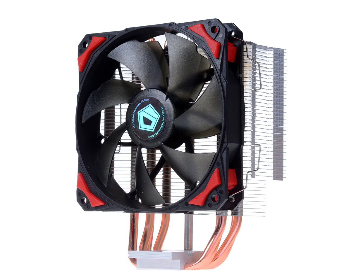 ID COOLING SE 214X Aluminum Stick Support, 4 Direct Touch Heatpipe, 120mm PWM Fan with Noise Absorption Rubber Pads, Compatible with Intel LGA2011/1150/1155/1156 & AMD FM2(+)/FM1/AM3(+)/AM2(+)