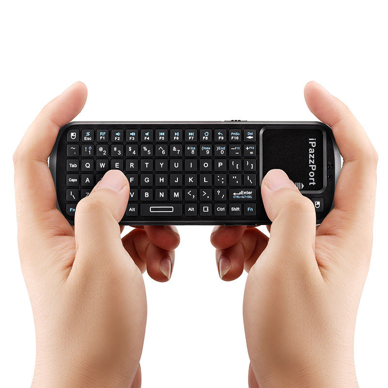 2.4G RF Mini Wireless Keyboard Touchpad Handheld Smart TV PC Remote iPazzPort