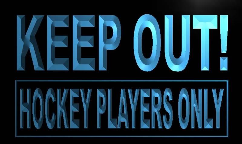 ADV PRO m681 b Keep out Hockey Players Only Neon Light Sign