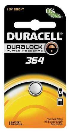 DURACELL D364BPK Button Cell Battery,364,Silver Oxide