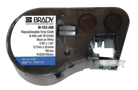 BRADY M 163 498 Cartridge Label, 1/2 x 1, 180 Labels