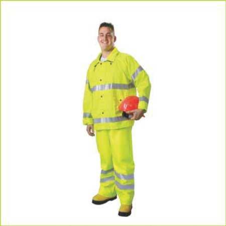 9665 2X 3X Rain Suit , Hi Vis Ylw/Grn, 2XL/3XL