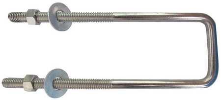 SPE255 U Bolt, Square Bend, 304 SS, 3/816