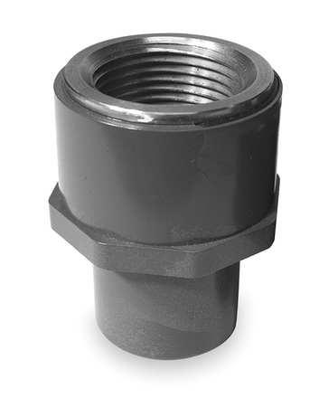 GF PIPING SYSTEMS 878 005BR Transition Fitting, PVC to Brass, 1/2 In